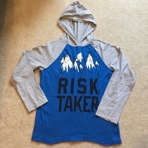 Gymboree Boys XL RISK TAKER Yeti Hooded L/S Tee